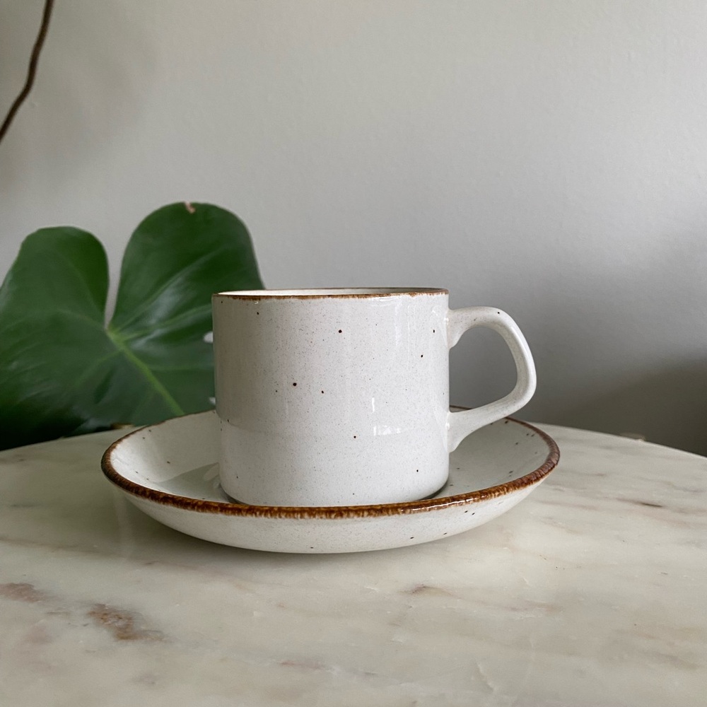 Vintage J&G Meakin Cup/Saucer (2) 🤎
